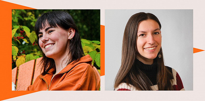 Side by side headshots of Samantha Cubberley '26 and Kristina Moncelsi '24.