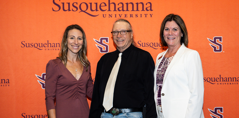 From left are Ginalyn Bavero, Bob Huck and Elizabeth Hahn.