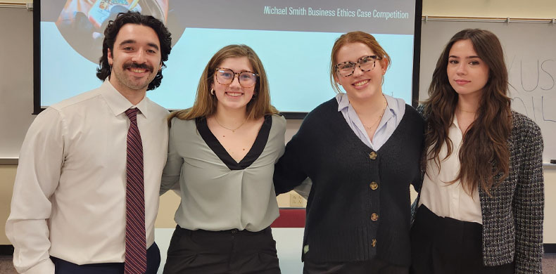 From left are Ryan Ford '25, Maggie Bachman '26, Jensen Duke '25 and Tatiana Perez '25.